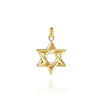 14K Yellow Gold Star of David Pendant - PTM6537Y4JJJ-Gabriel & Co.-Renee Taylor Gallery