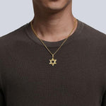 14K Yellow Gold Star of David Pendant - PTM6537Y4JJJ-Gabriel & Co.-Renee Taylor Gallery