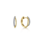 14K Yellow Gold Twisted Pavé 10mm Diamond Huggie Earrings - EG13583Y45JJ-Gabriel & Co.-Renee Taylor Gallery