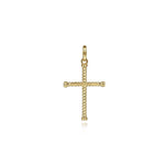 14K Yellow Gold Twisted Rope Cross Pendant - PCM6541Y4JJJ-Gabriel & Co.-Renee Taylor Gallery