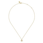 14K Yellow Gold White Sapphire Pendant Necklace – NK7660Y4JWS-Gabriel & Co.-Renee Taylor Gallery