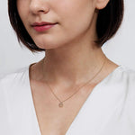 14K Yellow Gold White Sapphire Pendant Necklace – NK7660Y4JWS-Gabriel & Co.-Renee Taylor Gallery