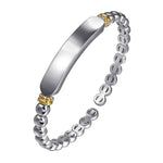 14K Yellow Gold and 925 Sterling Silver Bujukan Personalize Open Bangle Bracelet - BG5105-62MZJJJ-Gabriel & Co.-Renee Taylor Gallery