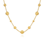 14K Yellow Plain Gold Bujukan Ball Station Necklace - NK7980Y4JJ-Gabriel & Co.-Renee Taylor Gallery