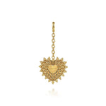 14K Yellow Plain Gold Bujukan Engravable Heart Medallion Pendant With Detachable Bail - PT7652Y4JJJ-Gabriel & Co.-Renee Taylor Gallery