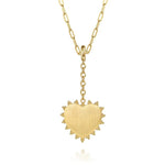 14K Yellow Plain Gold Bujukan Engravable Heart Medallion Pendant With Detachable Bail - PT7652Y4JJJ-Gabriel & Co.-Renee Taylor Gallery
