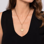 14K Yellow Plain Gold Bujukan Engravable Heart Medallion Pendant With Detachable Bail - PT7652Y4JJJ-Gabriel & Co.-Renee Taylor Gallery