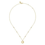 14K Yellow Plain Gold Bujukan Hand of God Medallion Necklace - NK7638Y4JJJ-Gabriel & Co.-Renee Taylor Gallery