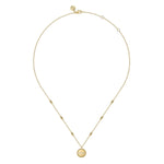 14K Yellow Gold Plain Gold Bujukan Love Medallion Necklace - NK7639Y4JJJ-Gabriel & Co.-Renee Taylor Gallery