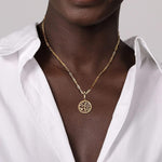14K Yellow Plain Gold Bujukan Tree of Life Medallion Pendant - PT7562Y4JJJ-Gabriel & Co.-Renee Taylor Gallery