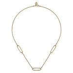 14K Yellow Plain Gold Bujukan and Link Station Necklace - NK7804Y4JJJ-Gabriel & Co.-Renee Taylor Gallery