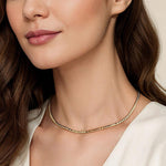 14K Yellow Plain Gold Tennis Necklace – NK7837Y4JJJ-Gabriel & Co.-Renee Taylor Gallery
