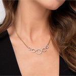 14K Yellow-White Diamond Circles Chain Necklace – NK7567M45JJ-Gabriel & Co.-Renee Taylor Gallery