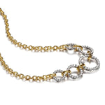 14K Yellow-White Diamond Circles Chain Necklace – NK7567M45JJ-Gabriel & Co.-Renee Taylor Gallery