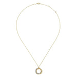 14K Yellow-White Gold Bujukan Diamond Interlocking Circles Pendant Necklace - NK6360M45JJ-Gabriel & Co.-Renee Taylor Gallery