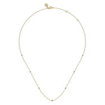 14K Yellow and White Gold Diamond Station Necklace - NK7435M45JJ-Gabriel & Co.-Renee Taylor Gallery
