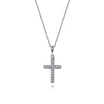 14K White Gold Classic Diamond Cross Necklace - NK2237W45JJ-Gabriel & Co.-Renee Taylor Gallery