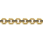 14k Yellow Gold Men's Link Chain Tennis Bracelet with Black Spinel Connectors - TBM4825-8Y4JBS-Gabriel & Co.-Renee Taylor Gallery