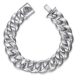 925 Sterling Silver Flat Heavy Chain Bracelet 14mm - TBM4810SVJJJ-Gabriel & Co.-Renee Taylor Gallery