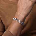 925 Sterling Silver Flat Heavy Chain Bracelet 14mm - TBM4810SVJJJ-Gabriel & Co.-Renee Taylor Gallery