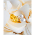 Rosalina Gold Fresh Water Pearl Earrings-Bernd Wolf-Renee Taylor Gallery