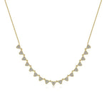 14K Yellow Gold 18" Scalloped Diamond Choker Necklace - NK6023Y45JJ-Gabriel & Co.-Renee Taylor Gallery
