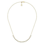 14K Yellow Gold 18" Scalloped Diamond Choker Necklace - NK6023Y45JJ-Gabriel & Co.-Renee Taylor Gallery