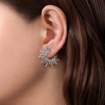 18K White Gold Bursting Diamond Open Circle Bypass Earrings – EG13903W84JJ-Gabriel & Co.-Renee Taylor Gallery