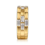 18K Yellow Gold Rectangle Diamond Wide Band Ring – LR52846Y83JJ-Gabriel & Co.-Renee Taylor Gallery