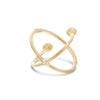 "ÉLITE" 18K Gold & Diamonds Criss Cross Ring - AS8-583-Nanis-Renee Taylor Gallery