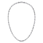20 Inch 4.2mm 925 Sterling Silver Men's Solid Figaro Link Chain Necklace - NKM2155-20SVJJJ-Gabriel & Co.-Renee Taylor Gallery