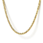 14K Yellow Gold Hollow Men's Wheat Chain Necklace - NKM7008-22Y4JJJ-Gabriel & Co.-Renee Taylor Gallery