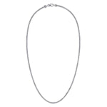 22 Inch 3mm 925 Sterling Silver Men's Solid Round Box Chain Necklace - NKM2237-22SVJJJ-Gabriel & Co.-Renee Taylor Gallery