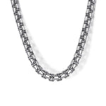 925 Sterling Silver Solid Men's Round Box Chain Necklace 4mm - NKM2141-22SVJJJ-Gabriel & Co.-Renee Taylor Gallery