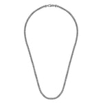 925 Sterling Silver Solid Men's Round Box Chain Necklace 4mm - NKM2141-22SVJJJ-Gabriel & Co.-Renee Taylor Gallery