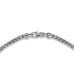 925 Sterling Silver Solid Men's Round Box Chain Necklace 4mm - NKM2141-22SVJJJ-Gabriel & Co.-Renee Taylor Gallery