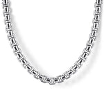 22 Inch 5mm 925 Sterling Silver Men's Solid Round Box Chain Necklace - NKM2235-22SVJJJ-Gabriel & Co.-Renee Taylor Gallery