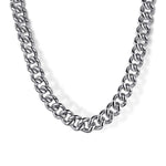 925 Sterling Silver 22" 5mm Solid Men's Cuban Link Chain Necklace - NKM2143-Gabriel & Co.-Renee Taylor Gallery