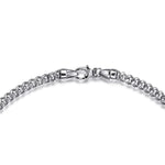925 Sterling Silver 22" 5mm Solid Men's Cuban Link Chain Necklace - NKM2143-Gabriel & Co.-Renee Taylor Gallery
