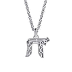925 Sterling Silver Chai Pendant Necklace 22" - NKM2163-22SVJJJ-Gabriel & Co.-Renee Taylor Gallery