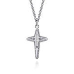 925 Sterling Silver Cross Pendant 22" Necklace - NKM2127-22SVJJJ-Gabriel & Co.-Renee Taylor Gallery