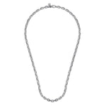 925 Sterling Silver Solid Faceted Men's Link Chain Necklace - NKM7350-22SVJJJ-Gabriel & Co.-Renee Taylor Gallery
