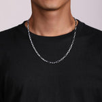925 Sterling Silver 22" Solid Figaro Chain Necklace - NKM2155-22SVJJJ-Gabriel & Co.-Renee Taylor Gallery