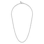 925 Sterling Silver Solid Men's Link Chain Necklace - NKM7009-22SVJJJ-Gabriel & Co.-Renee Taylor Gallery