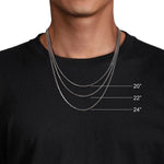 925 Sterling Silver Solid Men's Link Chain Necklace - NKM7009-22SVJJJ-Gabriel & Co.-Renee Taylor Gallery