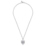 22 Inch 925 Sterling Silver St. Michael Dog Tag Pendant Necklace Contemporary Collection - NKM2184-22SVJJJ-Gabriel & Co.-Renee Taylor Gallery