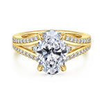14K Yellow Gold Oval Diamond Engagement Ring Mount - ER17030O12Y44JJ-Gabriel & Co.-Renee Taylor Gallery