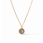 Fleur-de-Lis Solitaire Necklace - Iridescent Charcoal Blue-Julie Vos-Renee Taylor Gallery