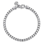 925 Sterling Silver Solid Men's Box Chain 4mm Bracelet - TBM2078SVJJJ-Gabriel & Co.-Renee Taylor Gallery