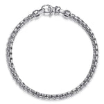 925 Sterling Silver Solid Mens 4mm Round Box Chain Bracelet - TBM2142SVJJJ-Gabriel & Co.-Renee Taylor Gallery